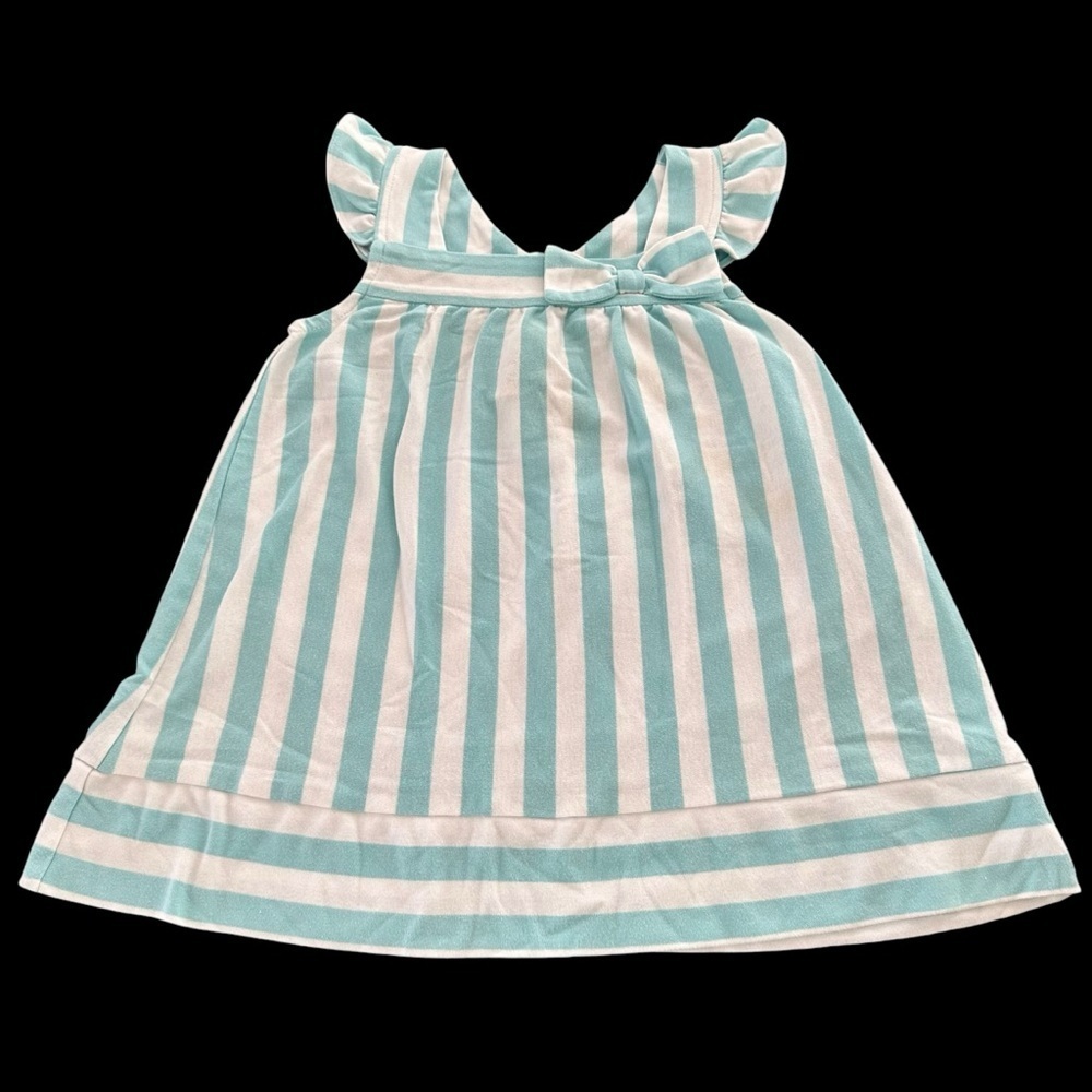 The Name Dropper girls 2T Aqua Stripe Swim Cover Up Dress Sundress beach‎ Pool